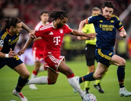 دوري ابطال اوروبا:التعادل يحسم قمة البايرن وارسنال وريال مدريد لا يرحم لايبزيغ وفوز استون فيلا والانتر