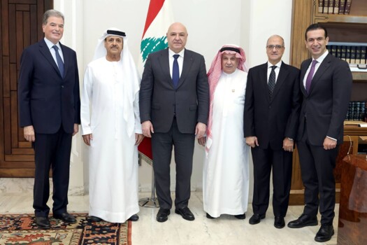 الرئيس عون يستقبل القرقاوي ويؤكد أهمية استضافة لبنان للبطولة العربية للسلة