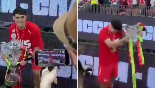 اسقط الكأس من يده ما ادى الى تحطيمها