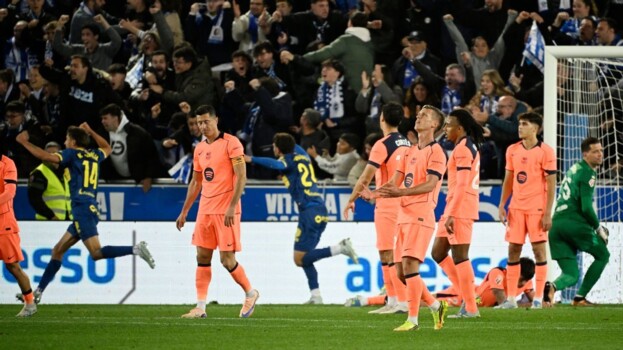 اهم مجريات المباراة بين الافيس وبرشلونة