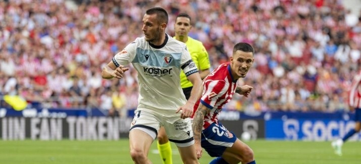 الليغا:اتلتيكو مدريد يستعيد بريقه برباعية في مرمى اوساسونا وتفوق اشبيلية على لاكورونيا