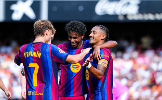 برشلونة يواصل بدايته الهجومية التاريخية في الدوري الإسباني