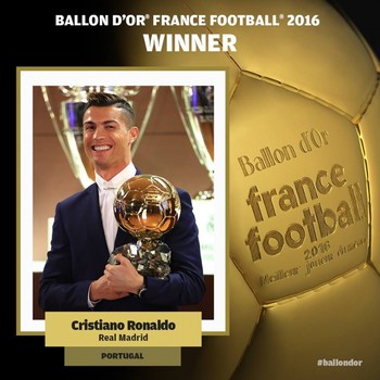 رونالدو أفضل لاعب لعام 2016 ومحرز يدخل التاريخ