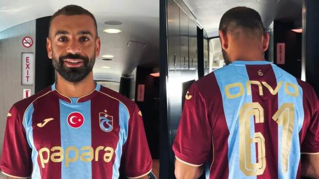 سر ظهور محمد صلاح بقميص طرابزون بالرقم 61