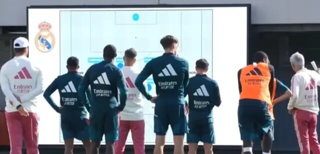 الشاشات العملاقة تعزز الحصص التدريبية في ريال مدريد