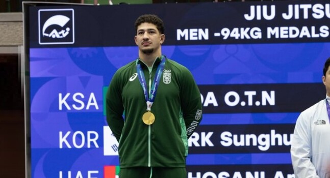 عمر ندا يمنح السعودية ذهبية الجوجيتسو في اسياد 2026