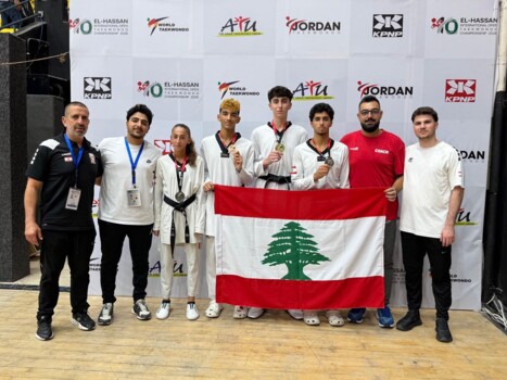 ذهبية...فضيتان وبرونزية للبنان في اليوم الثاني من "بطولة الحسن المفتوحة" الأردنية بالتايكواندو