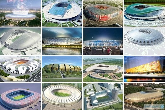 كم هو عدد الملاعب التي ستستضيف بطولة كاس العالم 2018 في روسيا ؟
