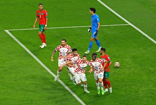 كأس العالم 2022: كرواتيا تتقدم على المغرب 2-1 في الشوط الأول