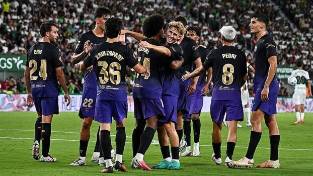 موجز الصباح: برشلونة يكتسح التشي بخماسية، فوز الميلان واليوفي، توريس ينقذ بي أس جي من الخسارة بمواجهة ربن، تأهل فرايبورغ وخروج سانت باولي من البوكال، فوز كل من غوف وفيس بلقب بطولة سينسيناتي