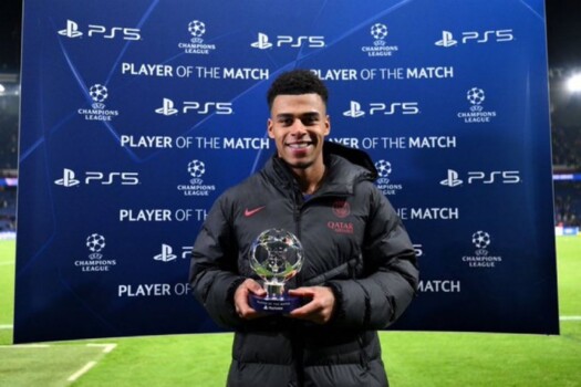 دوي افضل لاعب في مباراة باريس سان جيرمان وبرشلونة
