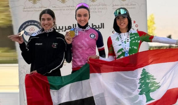 الاماراتية صفية الصايغ تعتزل الدراجات على منصة التتويج
