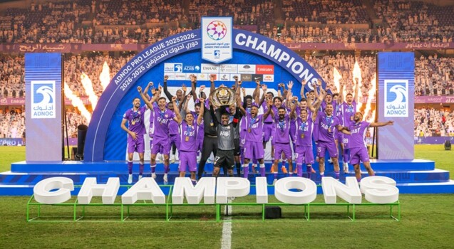 ترتيب الدوري الاماراتي بعد الجولة الاخيرة : العين بطل من دون هزيمة ..هبوط البطائح ودبا الفجيرة وبقاء الظفرة في مشهد دراماتيكي