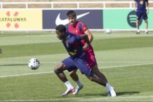 تونكارا يعود إلى تدريبات برشلونة بعد غياب 6 أسابيع