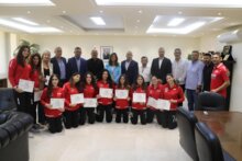 وزيرة الشباب والرياضة كرّمت منتخب سيدات الكرة الطائرة