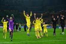 لاعبو بودو يحتفلون بوصولهم الى دوري الابطال