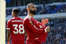 محمد صلاح اساسيا امام برينتفورد في مباراته الاخيرة بقميص ليفربول