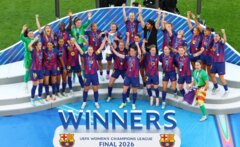 سيدات برشلونة يكتسحن ليون ويتوجن بلقب دوري ابطال  اوروبا
