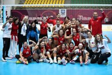 منتخب لبنان للسيدات في الكرة الطائرة   حقق العلامة الكاملة في  بطولة غرب آسيا