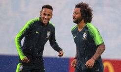 مارسيلو يحتفل بعودة نيمار الى منتخب البرازيل
