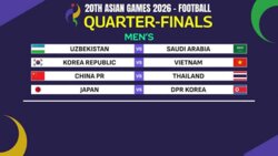 تحديد مباريات ربع نهائي مسابقة كرة القدم للرجال في آسياد 2026